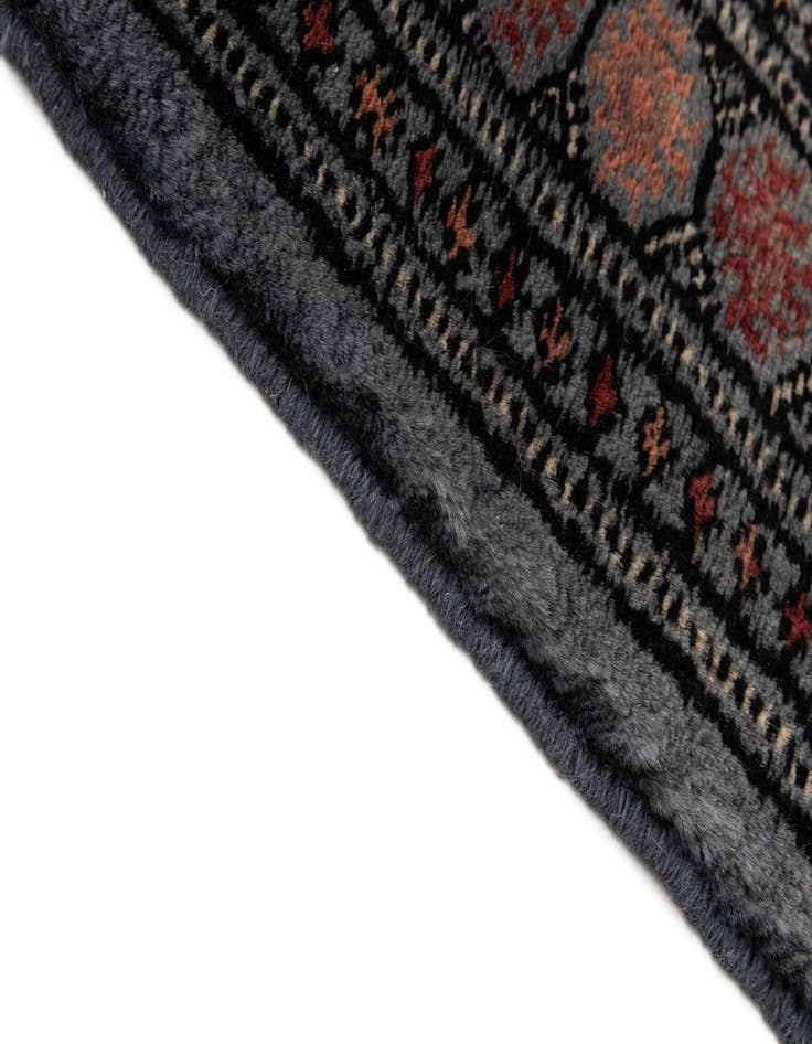 Detail image of 4' 1 x 5' 7 Hand Knotted Torkaman Persian Wool Rug