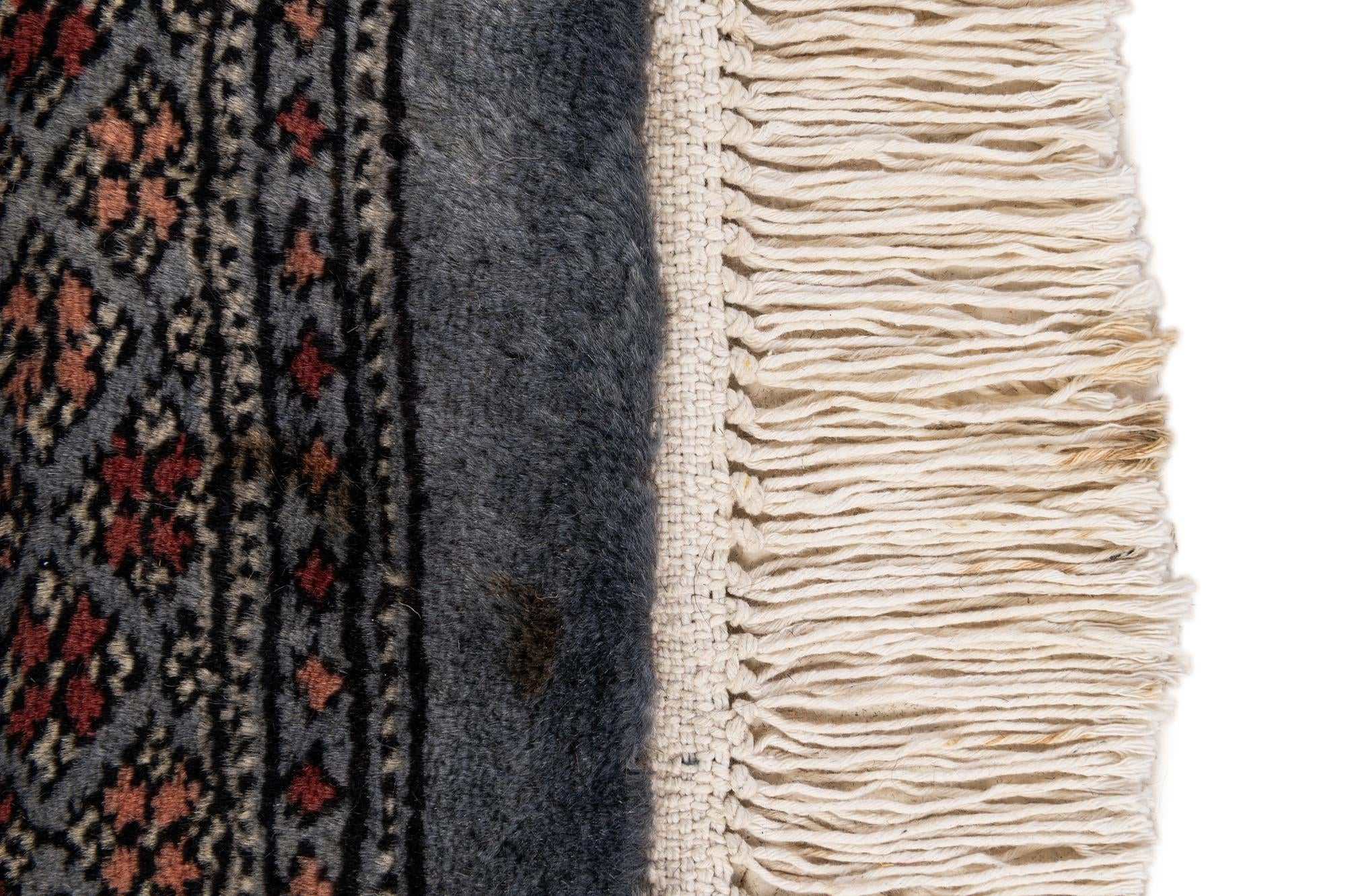 4' 1 x 5' 7 Hand Knotted Torkaman Persian Wool Rug