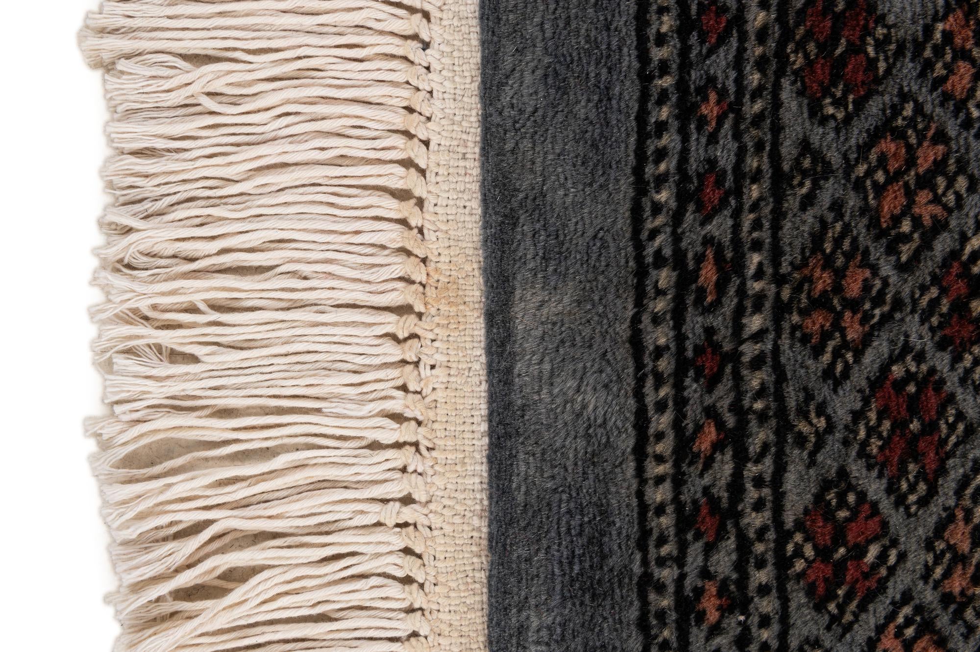 4' 1 x 5' 7 Hand Knotted Torkaman Persian Wool Rug