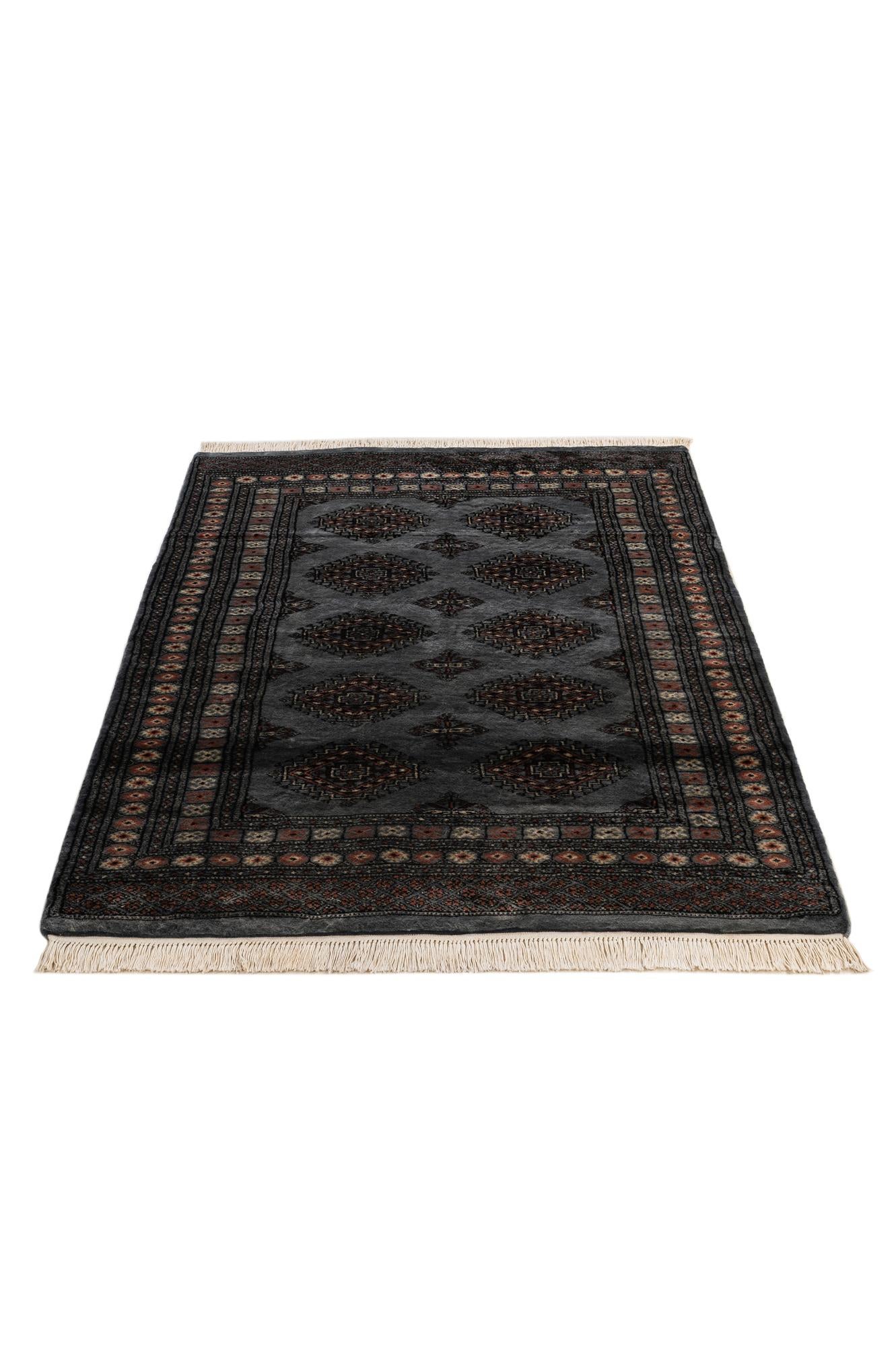 4' 2 x 5' 9 Hand Knotted Torkaman Persian Wool Rug