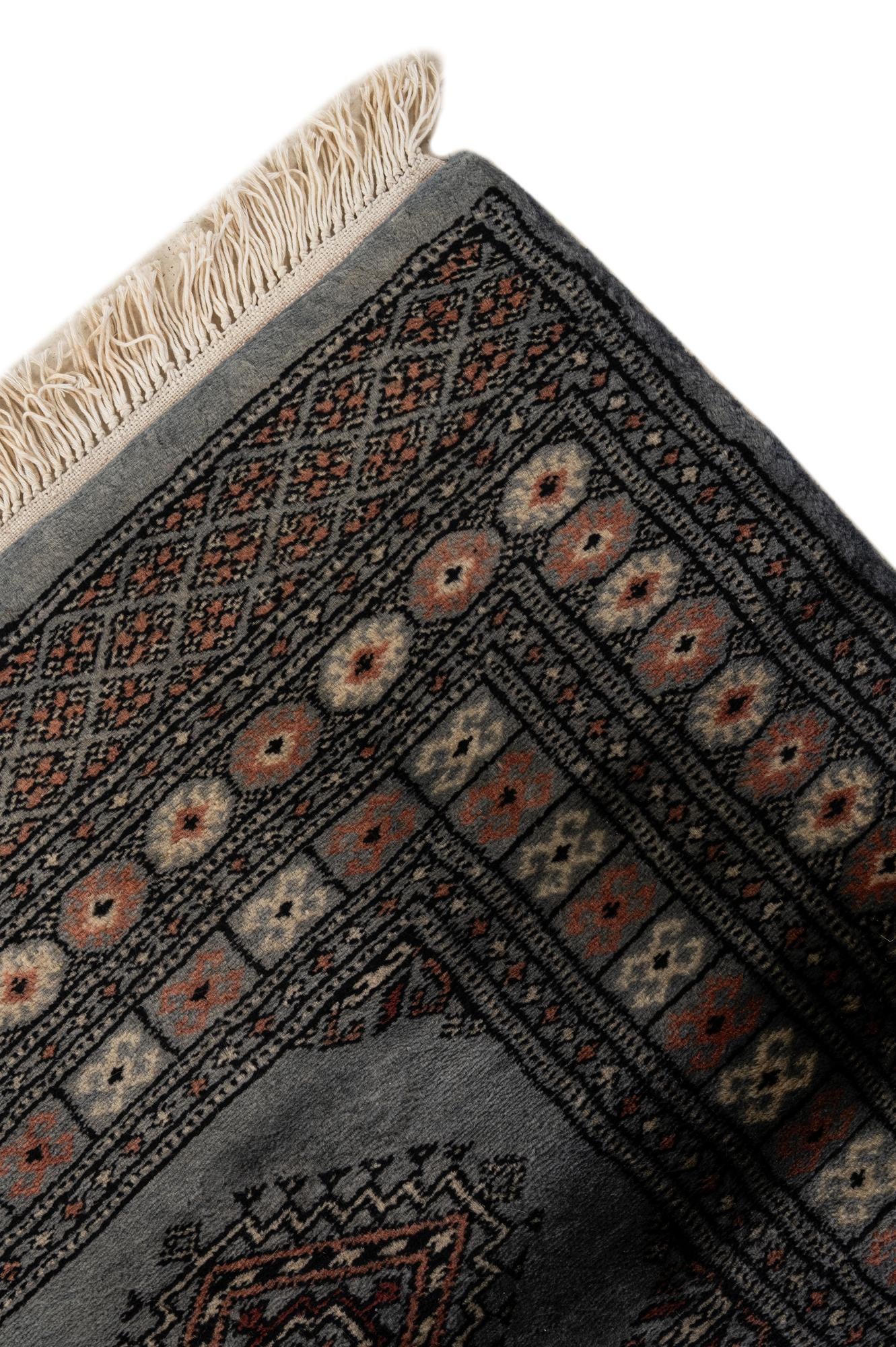 4' 2 x 5' 9 Hand Knotted Torkaman Persian Wool Rug