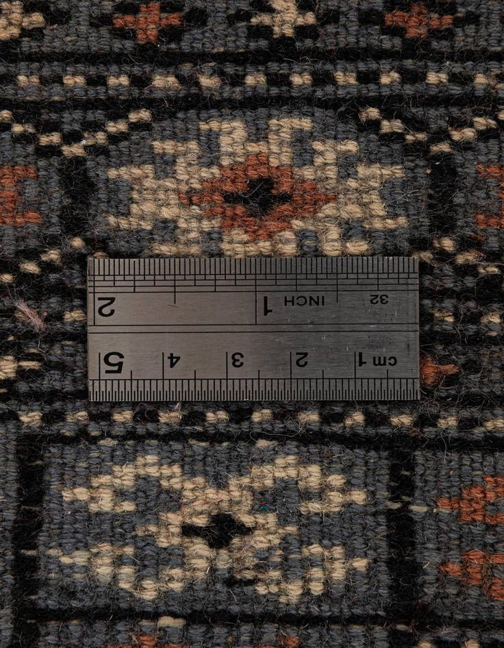 Detail image of 4' 2 x 5' 9 Hand Knotted Torkaman Persian Wool Rug