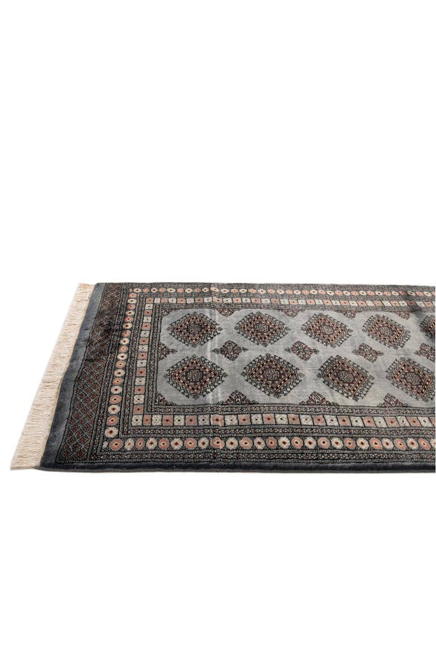 Detail image of 4' 2 x 5' 9 Hand Knotted Torkaman Persian Wool Rug