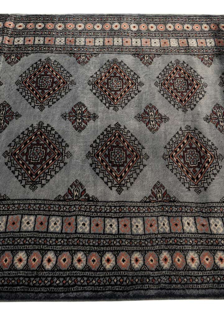 4' 2 x 5' 9 Hand Knotted Torkaman Persian Wool Rug