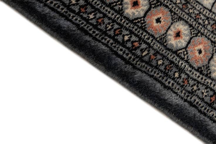 Detail image of 4' 2 x 5' 9 Hand Knotted Torkaman Persian Wool Rug