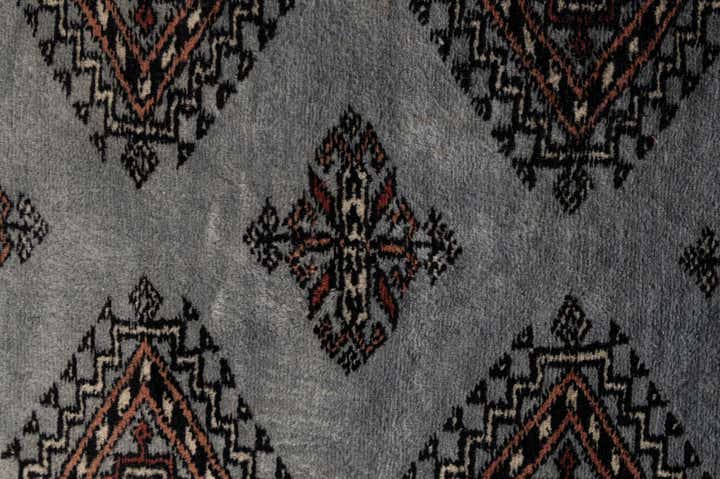 4' 2 x 5' 9 Hand Knotted Torkaman Persian Wool Rug