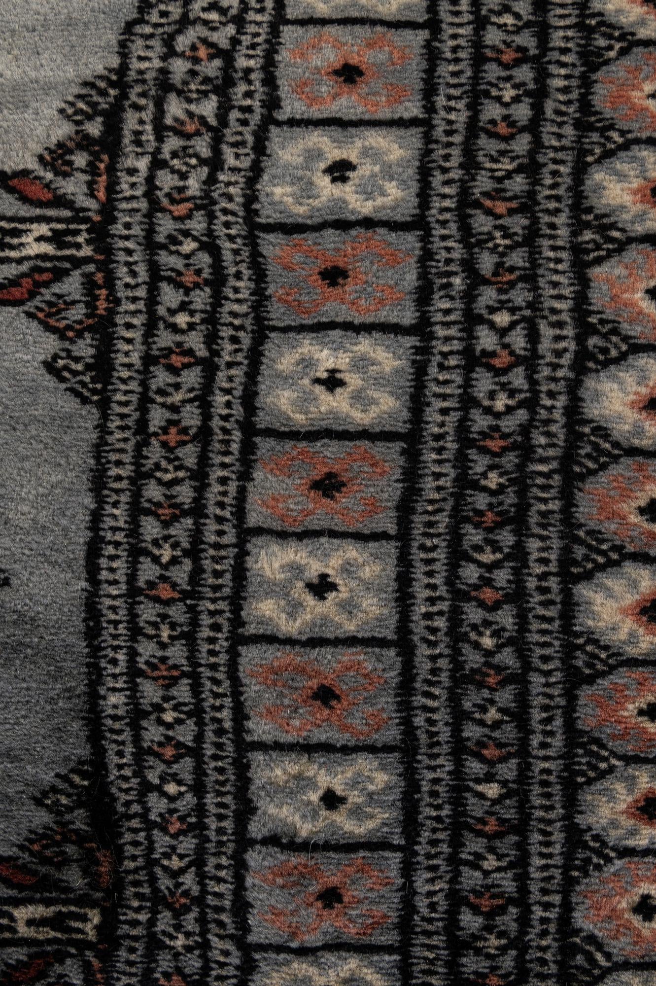 4' 2 x 5' 9 Hand Knotted Torkaman Persian Wool Rug