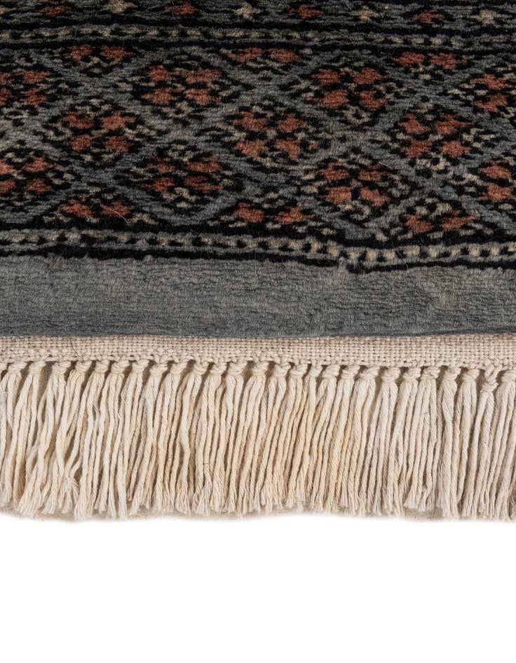 Detail image of 4' 2 x 5' 9  Hand Knotted Torkaman Persian Wool Rug