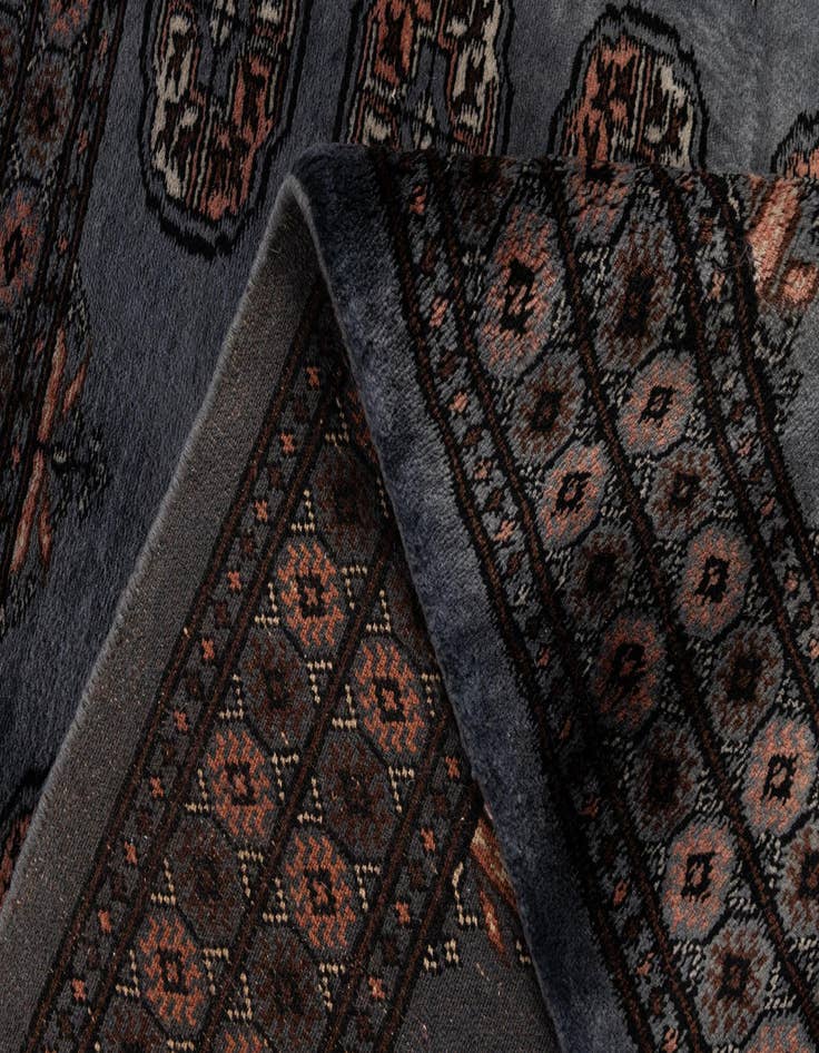 Detail image of 4' 4 x 6' 1  Hand Knotted Torkaman Persian Wool Rug