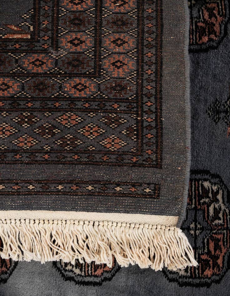 Detail image of 4' 4 x 6' 1  Hand Knotted Torkaman Persian Wool Rug