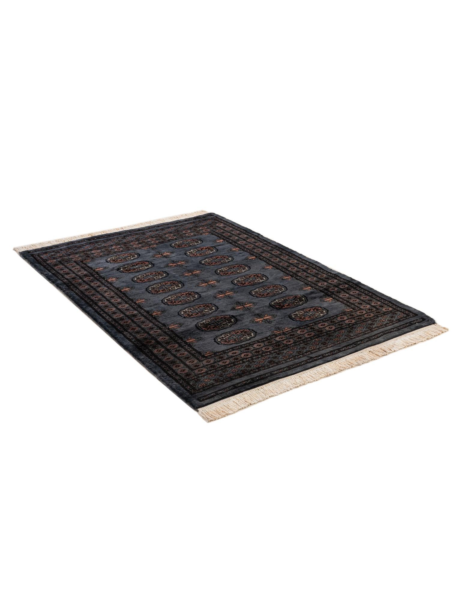 130cm x 185cm anudado a mano Torkaman Alfombra Persa Lana