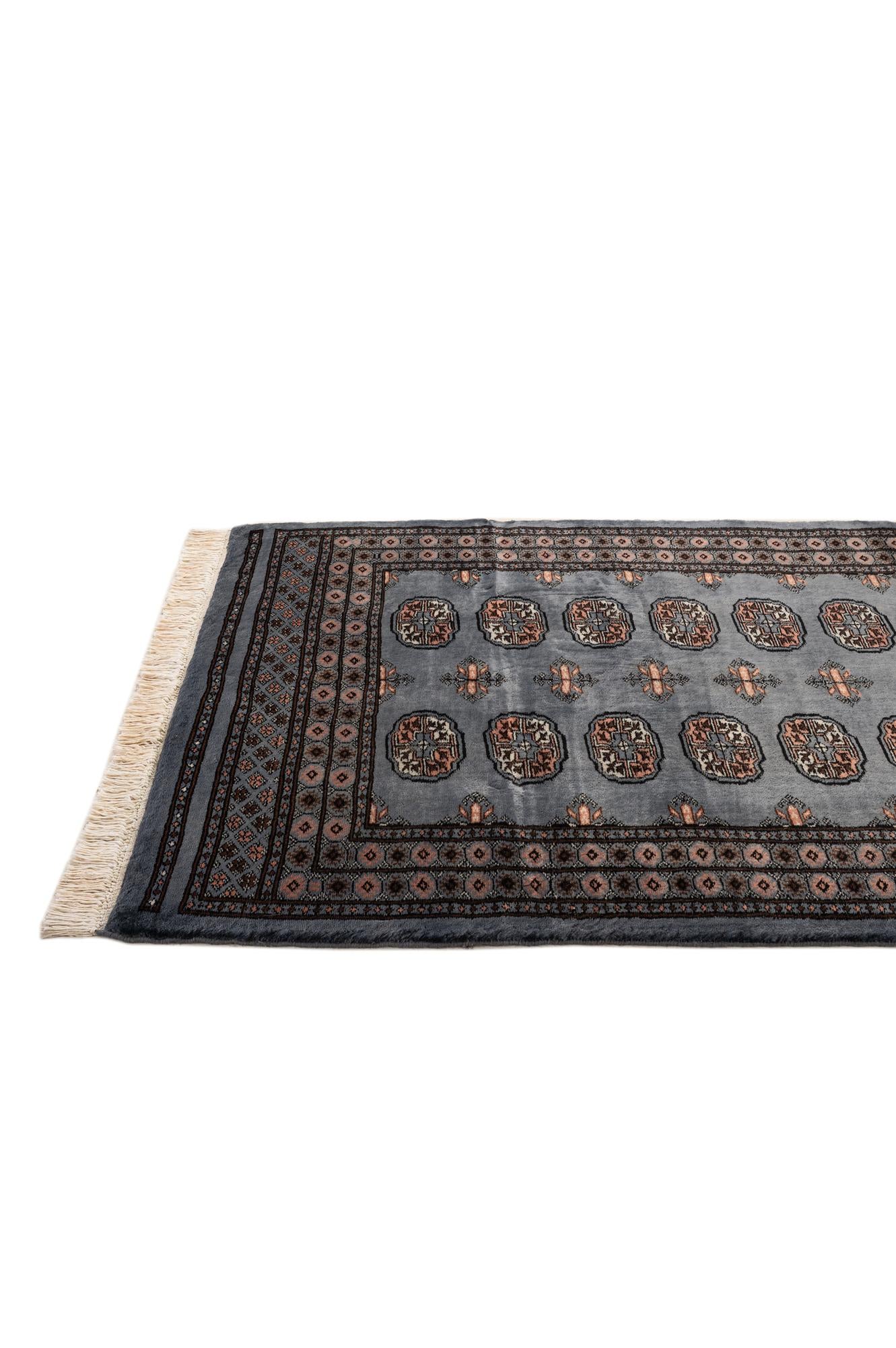 130cm x 185cm anudado a mano Torkaman Alfombra Persa Lana