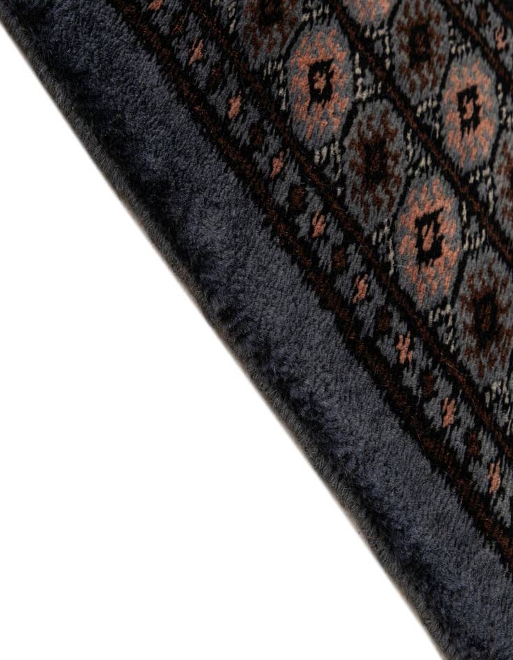 Detail image of 4' 4 x 6' 1  Hand Knotted Torkaman Persian Wool Rug