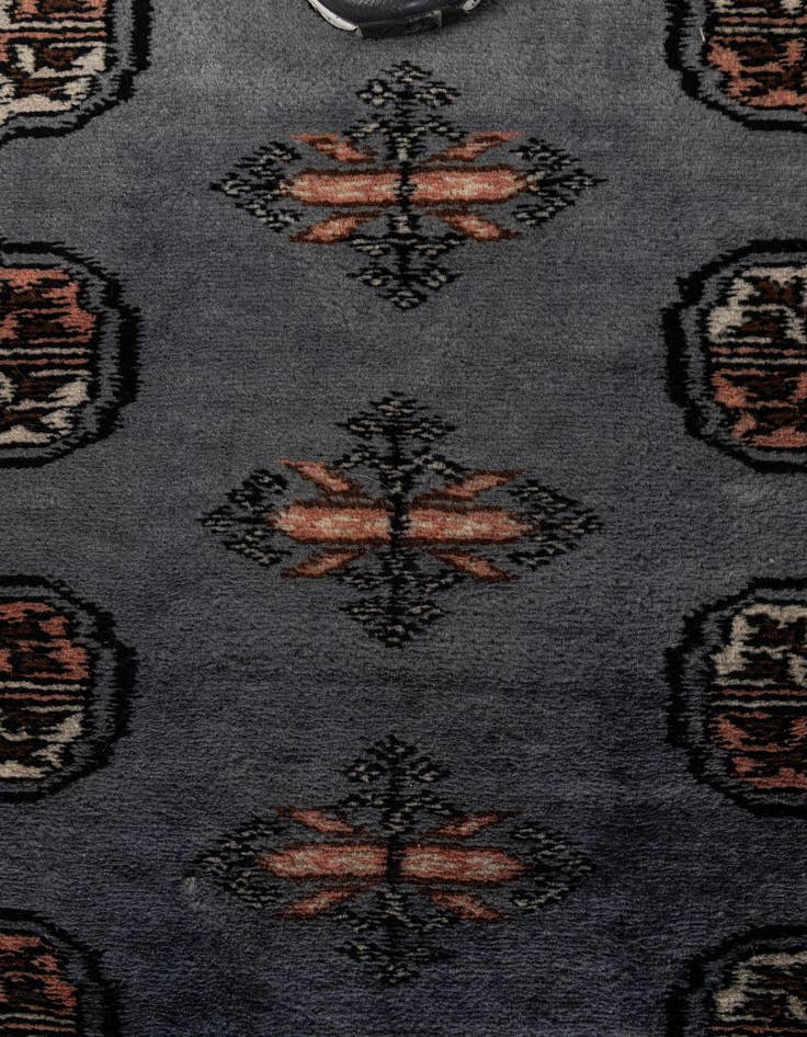 Detail image of 4' 4 x 6' 1  Hand Knotted Torkaman Persian Wool Rug