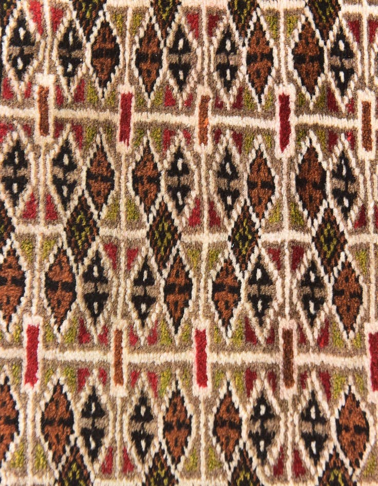 Detail image of 1' 8 x 3' 5 Hand Knotted Torkaman Persian Wool Rug