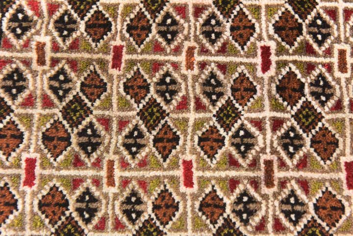 1' 8 x 3' 5 Hand Knotted Torkaman Persian Wool Rug