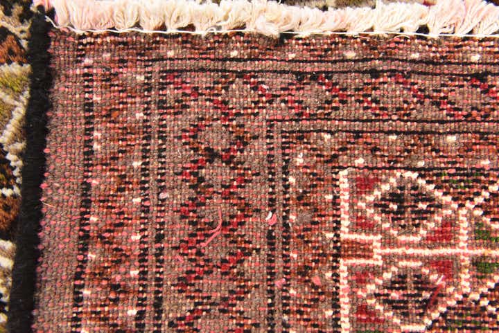 1' 8 x 3' 5 Hand Knotted Torkaman Persian Wool Rug