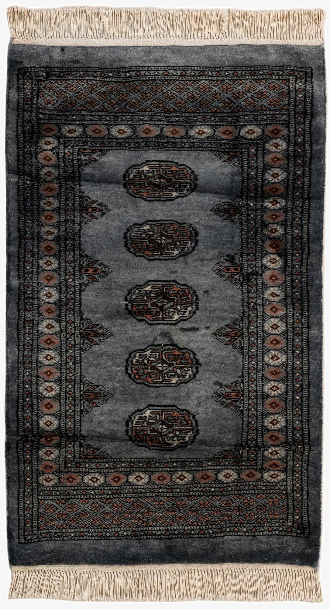 2' 8 x 4' 5  Hand Knotted Torkaman Persian Wool Rug