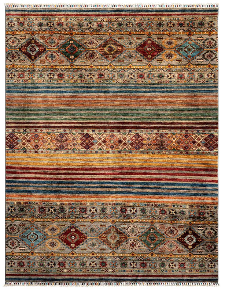 Detail image of 5' 9 x 8' 2 Torkman Wool Rug