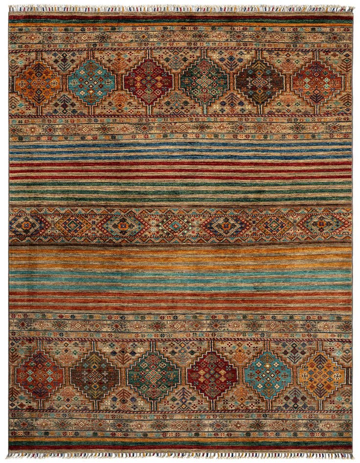 Detail image of 5' 8 x 7' 9 Torkman Wool Rug
