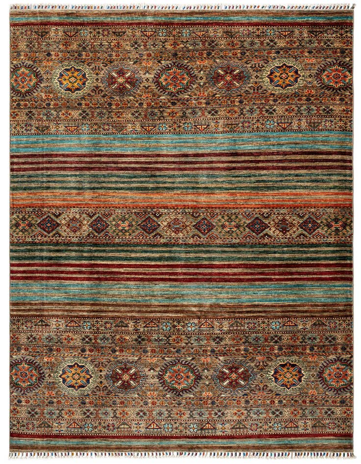 Detail image of 5' 10 x 8' 2 Torkman Wool Rug