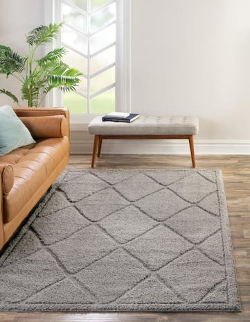 9' x 12' 2 Trellis Shag Rug