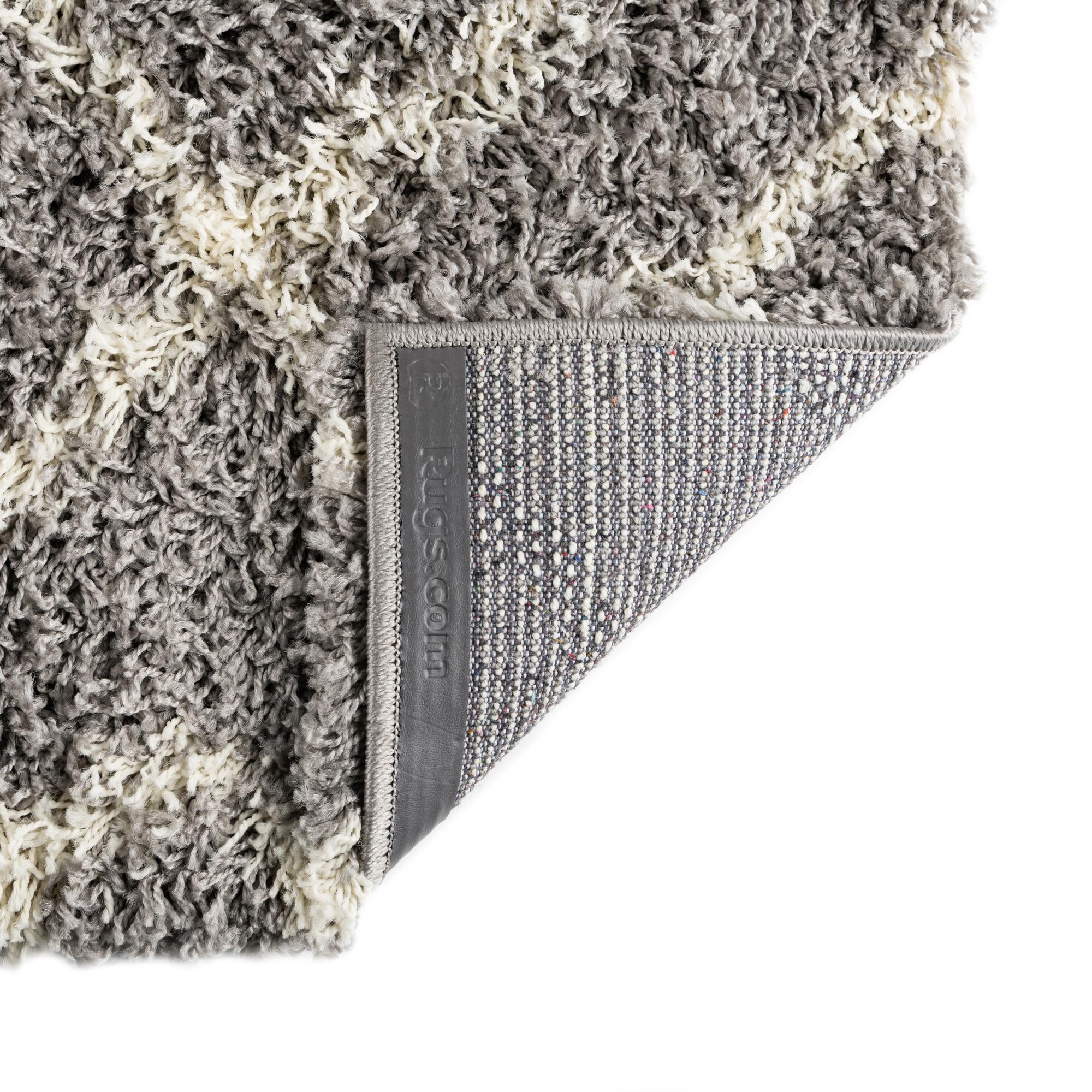 Custom Gray Trellis Shag Rug