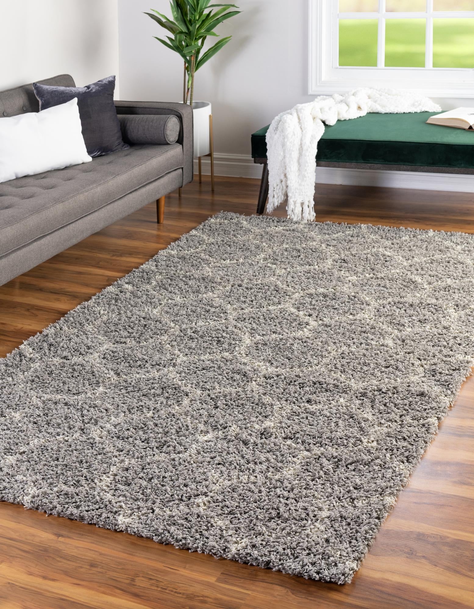 9' x 12' Trellis Shag Rug