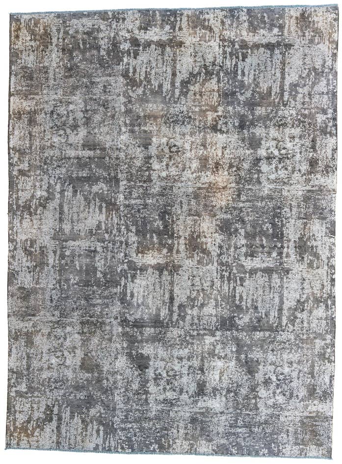 Detail image of 8' 10 x 12' Hand Knotted Ultra Vintage Persian Wool Rug