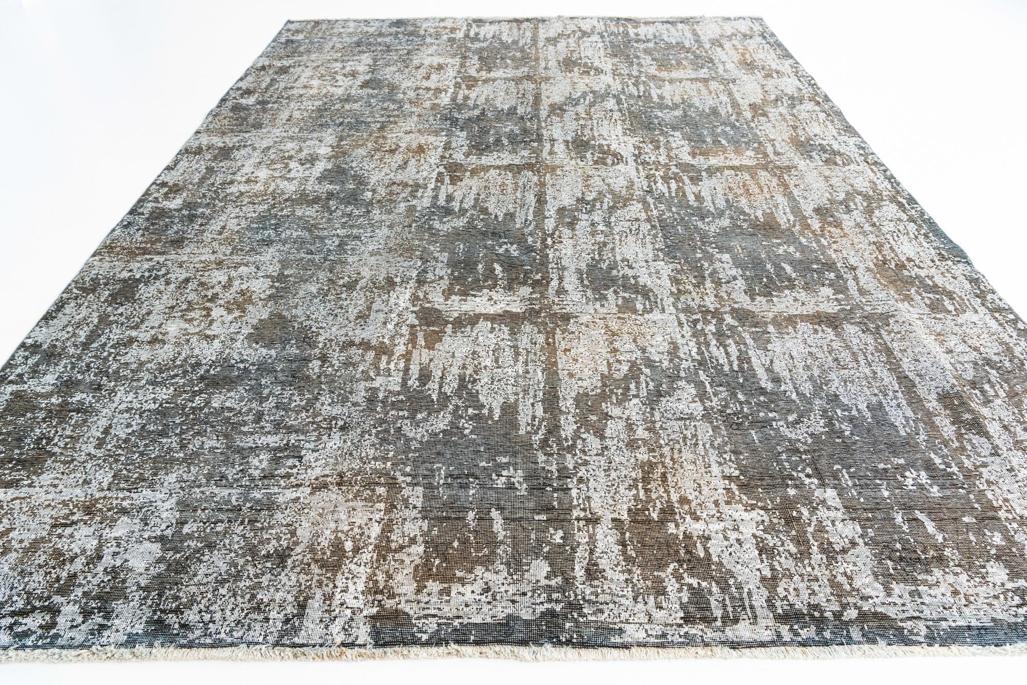 9' 2 x 12' 5 Hand Knotted Ultra Vintage Persian Wool Rug