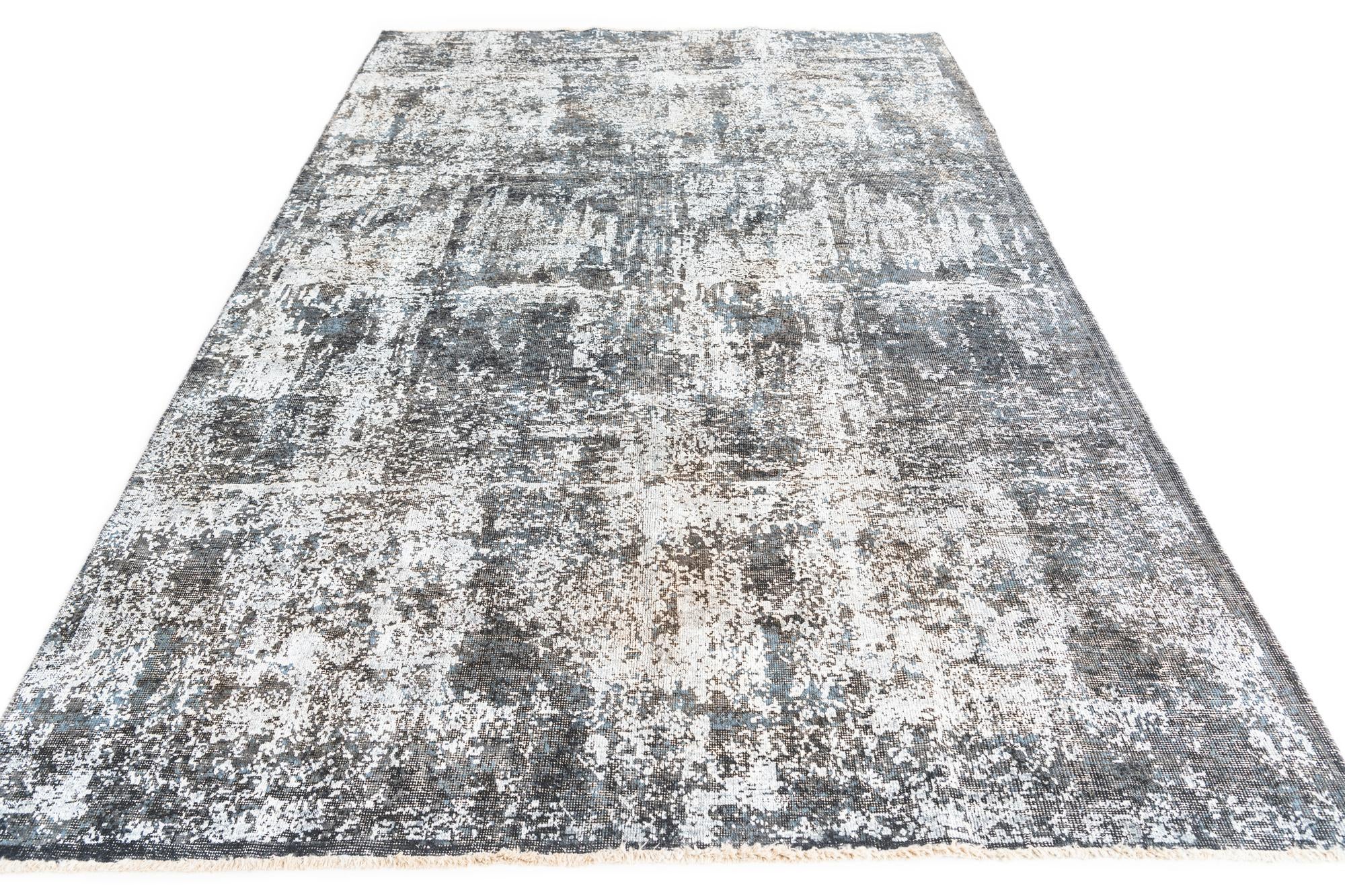 6' x 9' 5 Hand Knotted Ultra Vintage Persian Wool Rug
