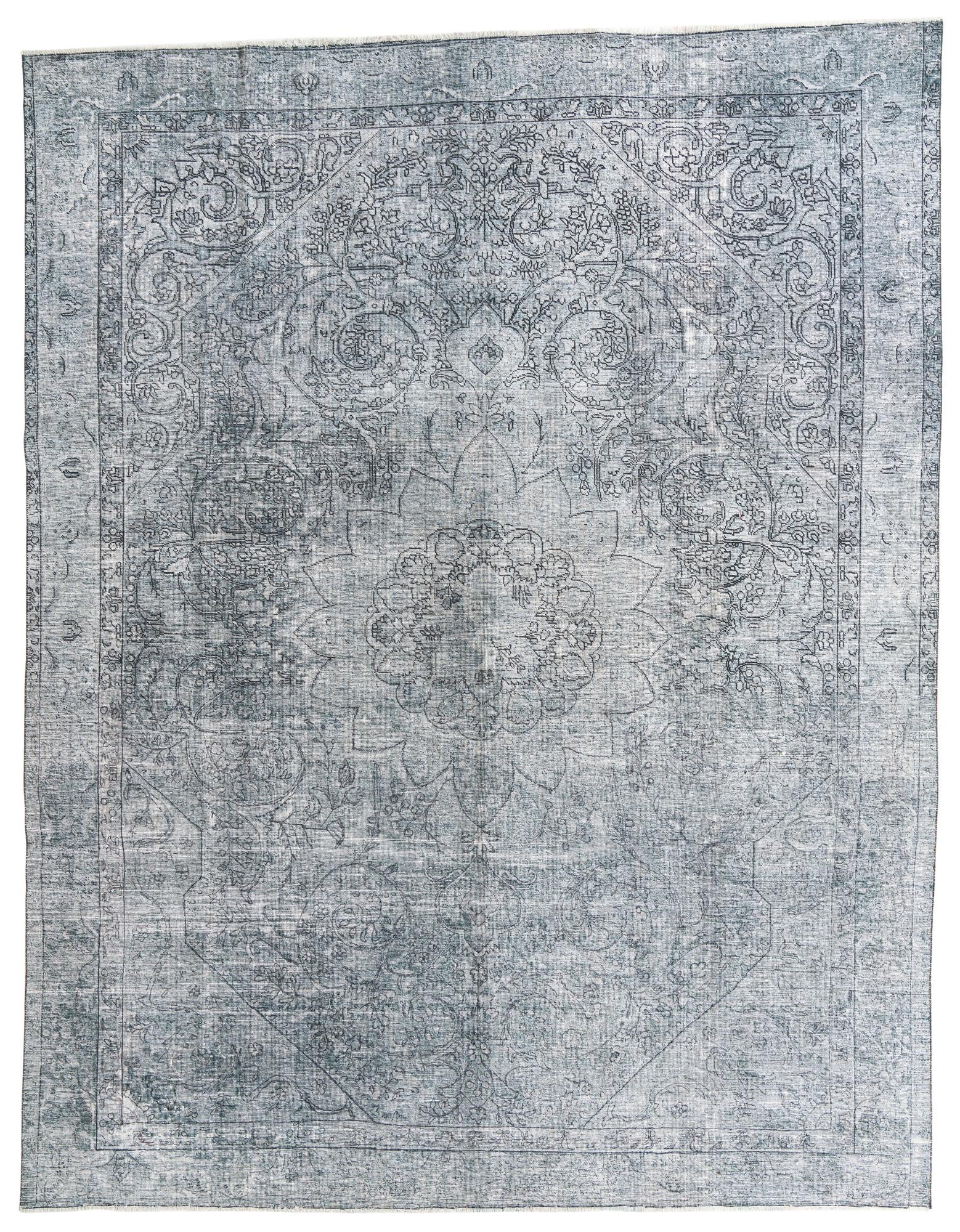 9' 7 x 12' 3 Hand Knotted Ultra Vintage Persian Wool Rug
