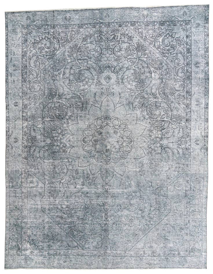 Detail image of 9' 7 x 12' 3 Hand Knotted Ultra Vintage Persian Wool Rug