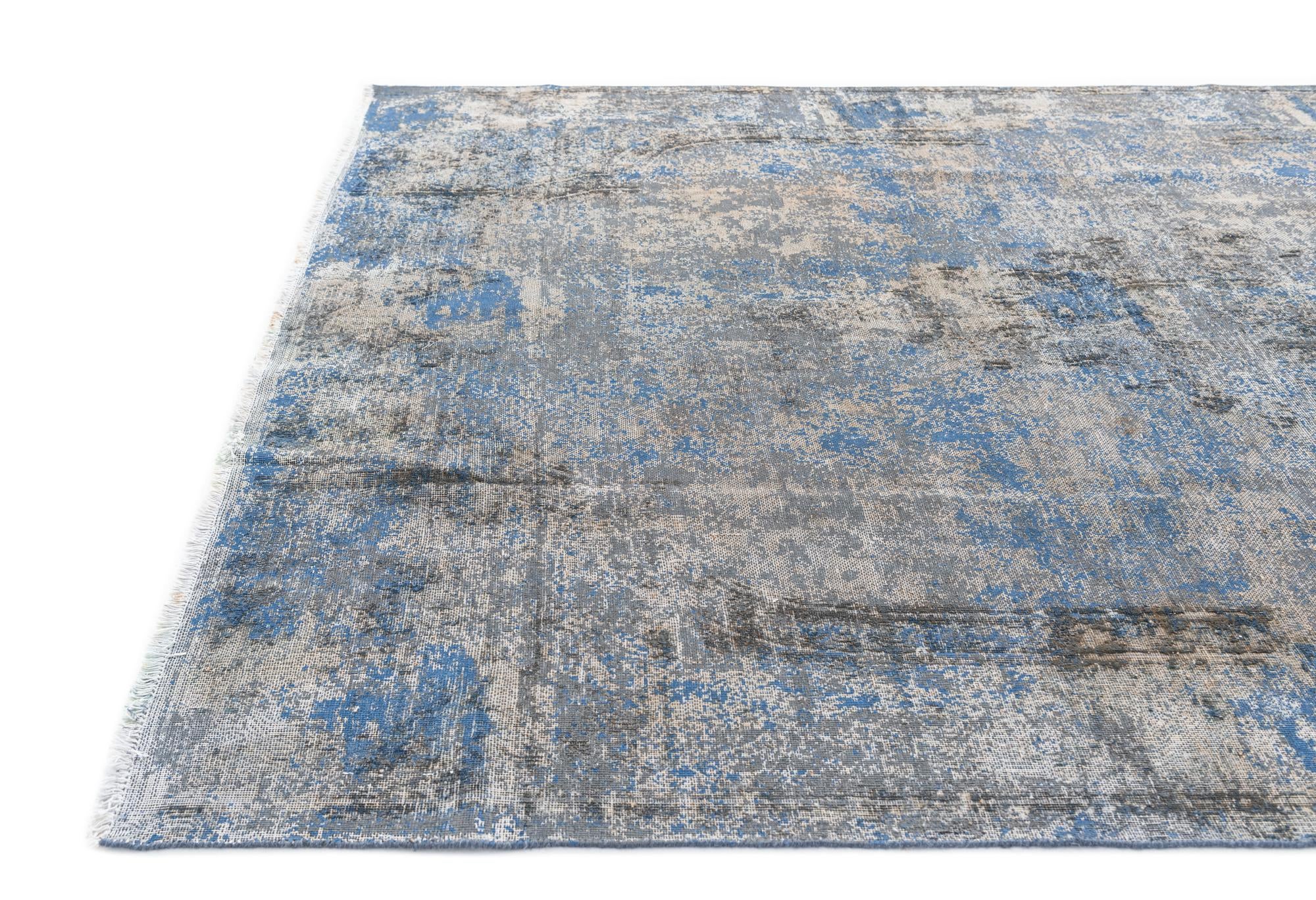 6' 8 x 9' 8 Hand Knotted Ultra Vintage Persian Wool Rug