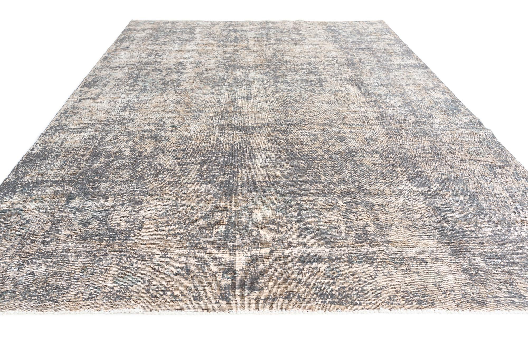 7' 6 x 11' Hand Knotted Ultra Vintage Persian Wool Rug