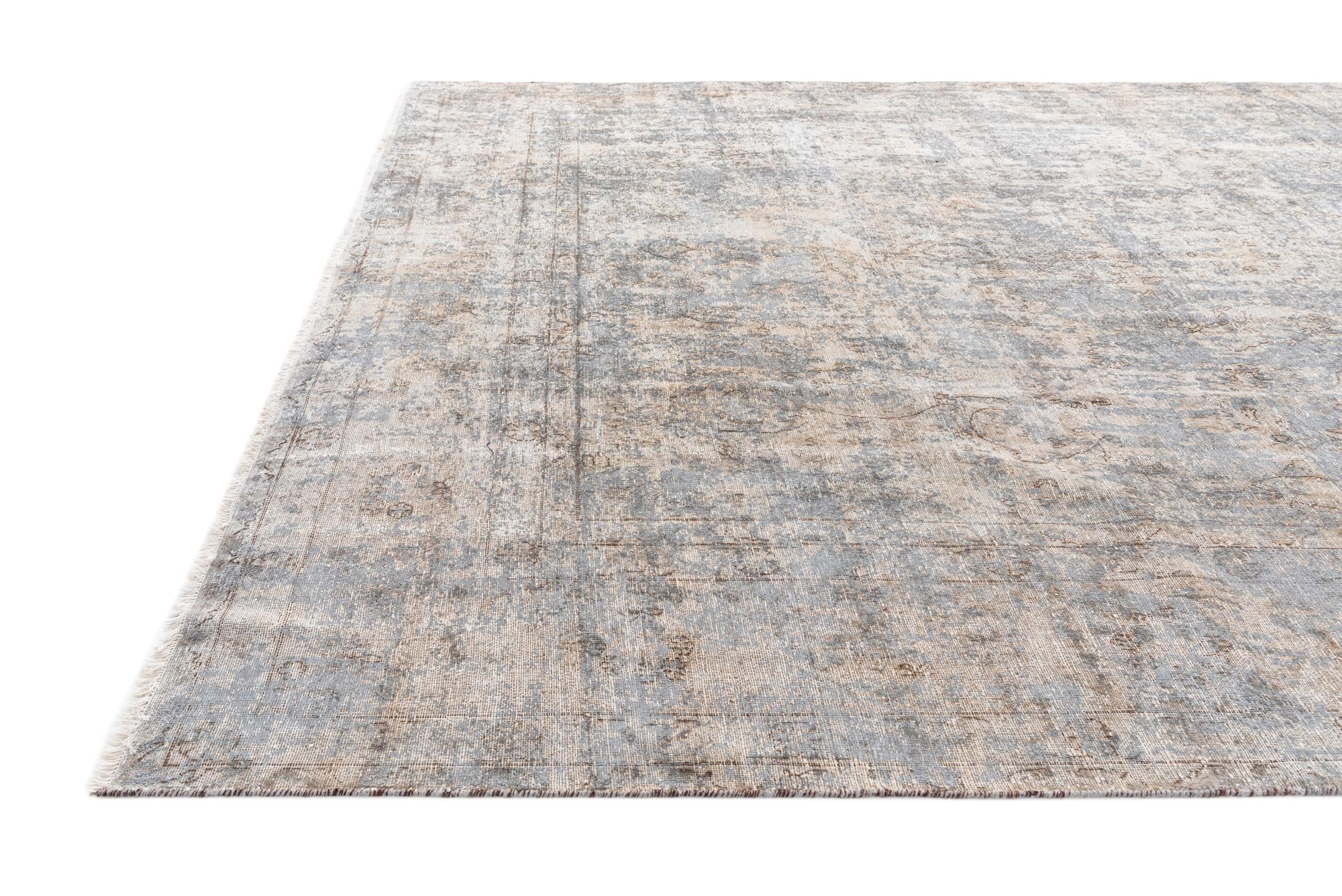 9' 3 x 13' Hand Knotted Ultra Vintage Persian Wool Rug