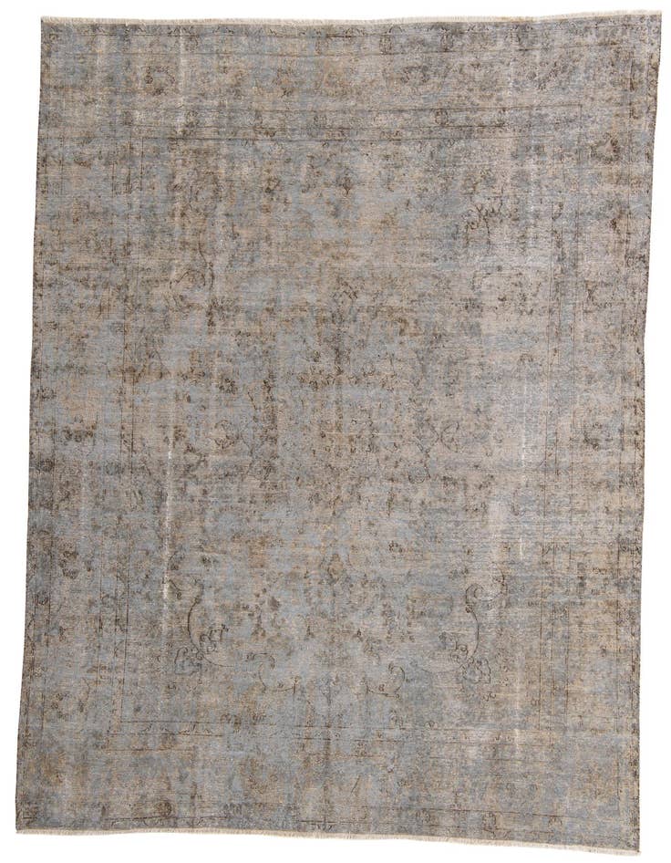 Detail image of 9' 3 x 13' Hand Knotted Ultra Vintage Persian Wool Rug