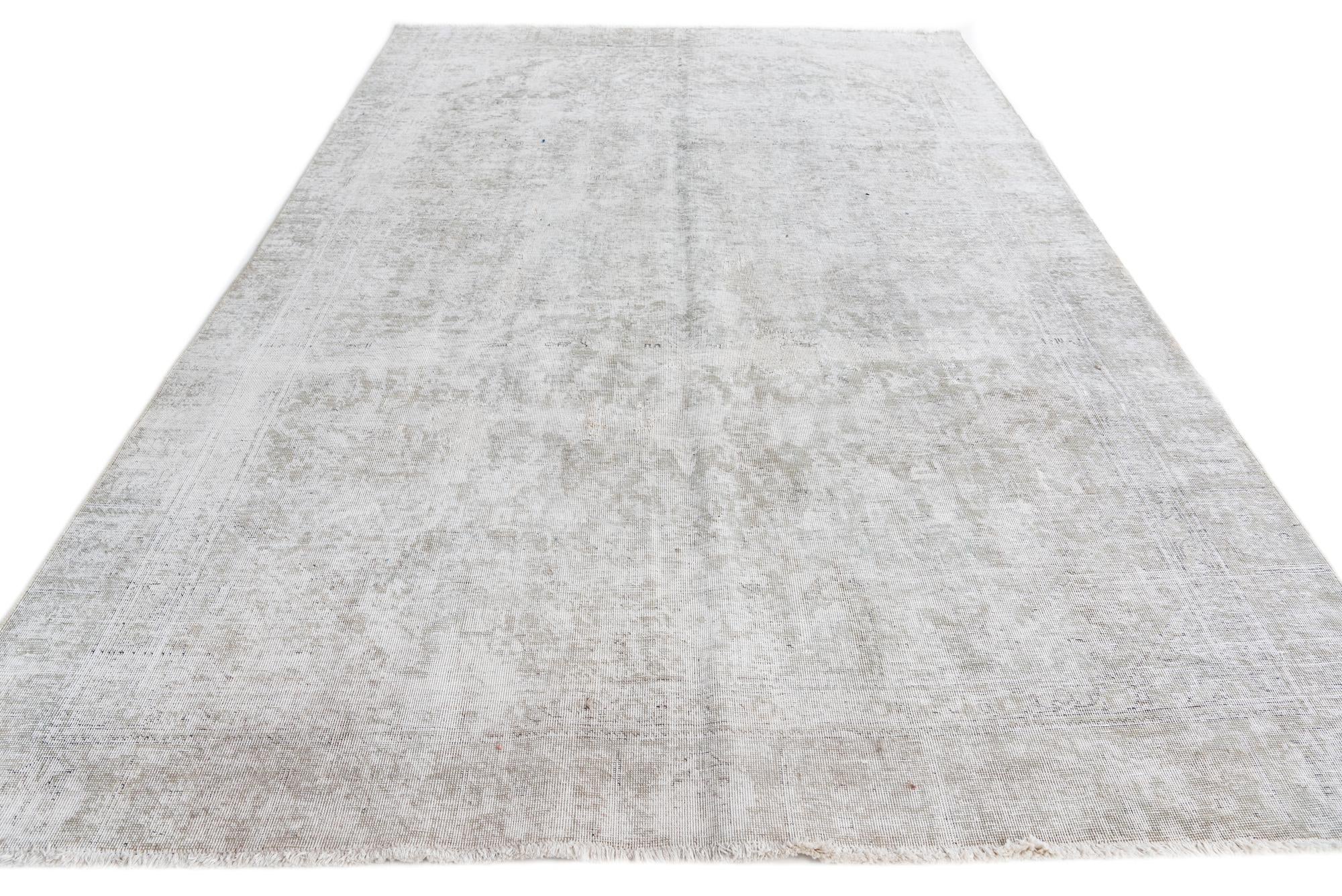 6' 10 x 10' 6 Hand Knotted Ultra Vintage Persian Wool Rug