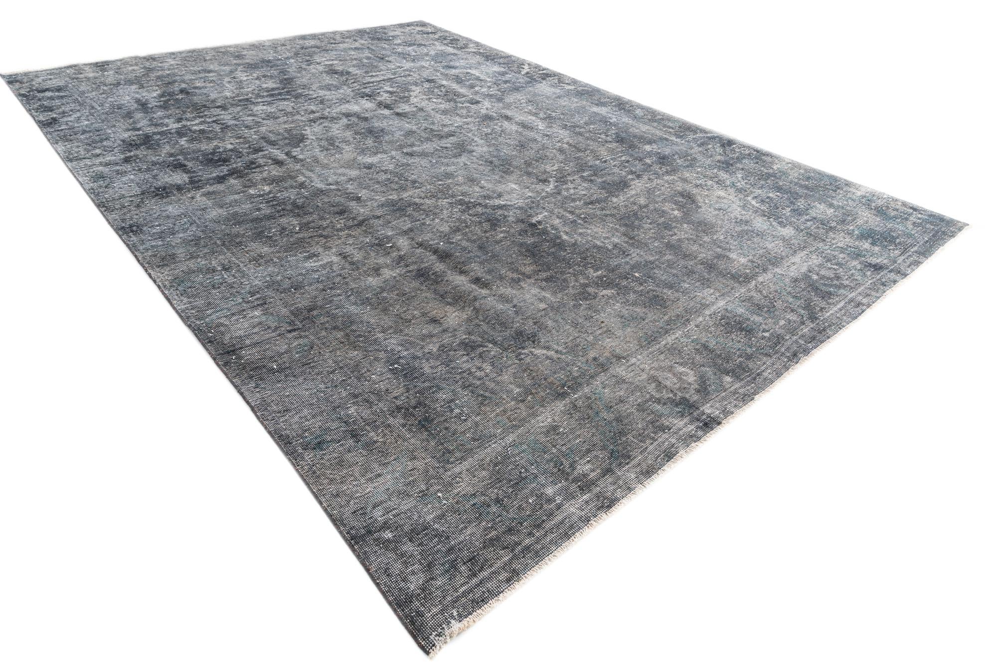 9' x 12' 6 Hand Knotted Ultra Vintage Persian Wool Rug