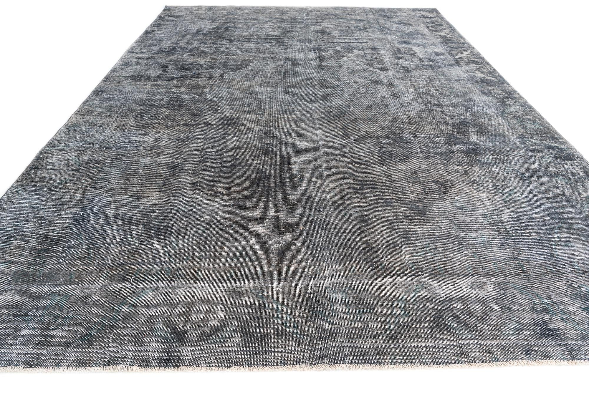 9' x 12' 6 Hand Knotted Ultra Vintage Persian Wool Rug