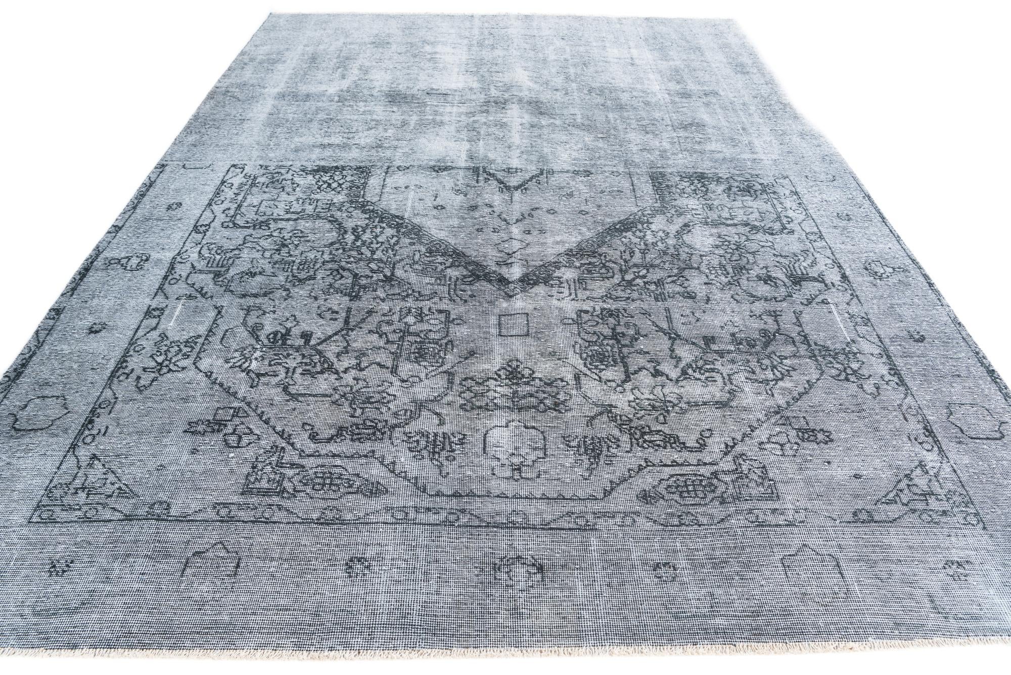 8' x 11' Hand Knotted Ultra Vintage Persian Wool Rug
