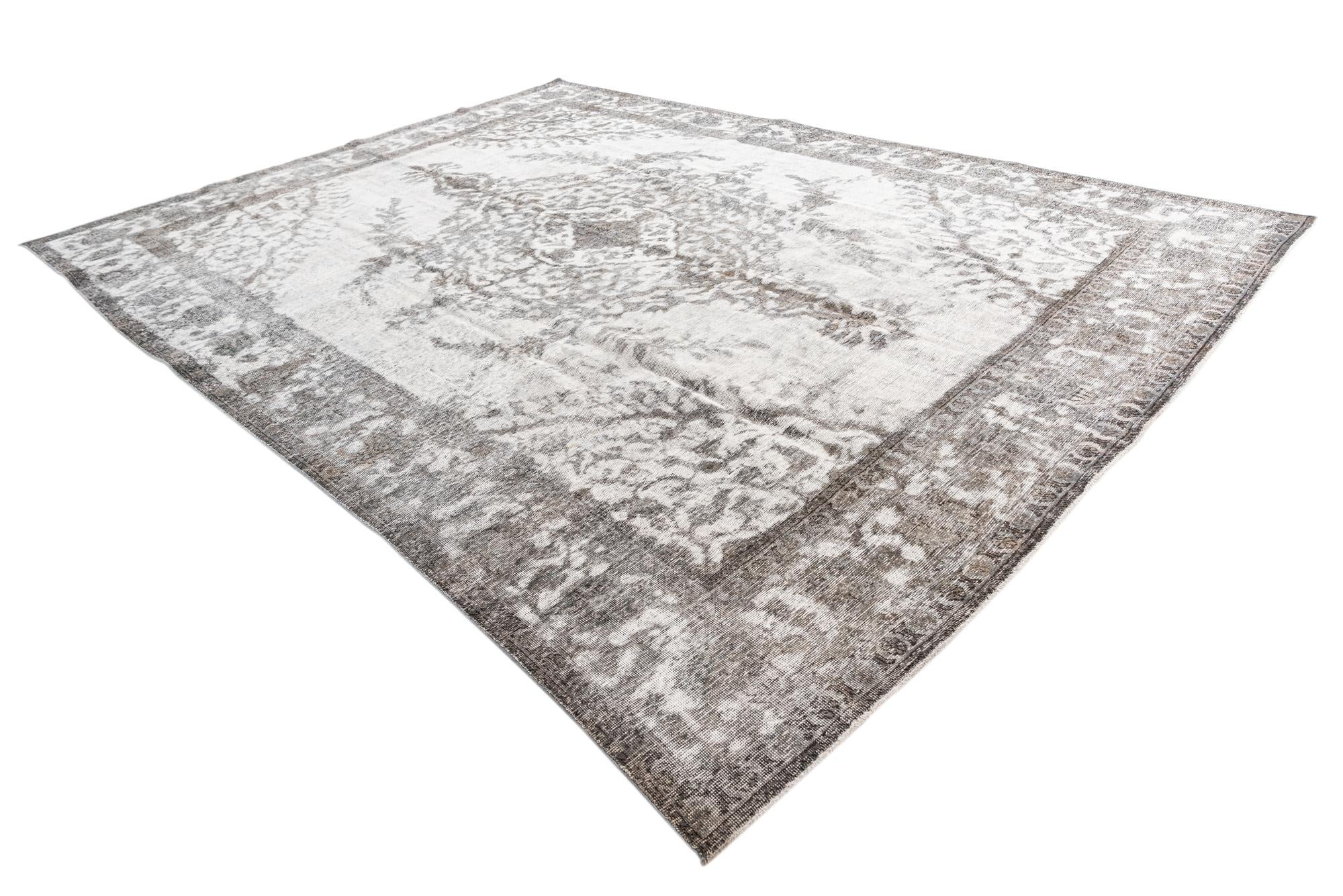 9' 7 x 12' 6 Hand Knotted Ultra Vintage Persian Wool Rug