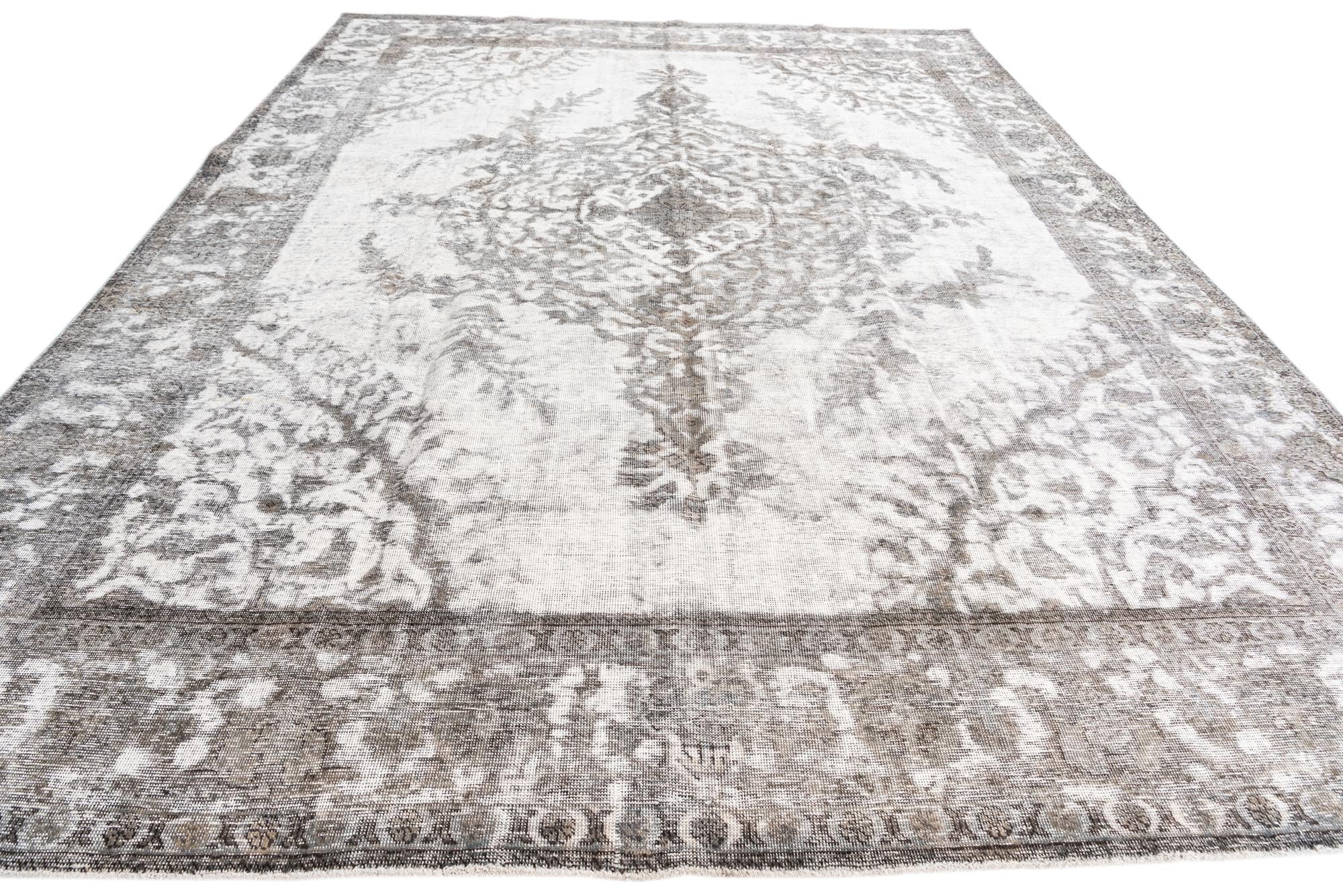 9' 7 x 12' 6 Hand Knotted Ultra Vintage Persian Wool Rug