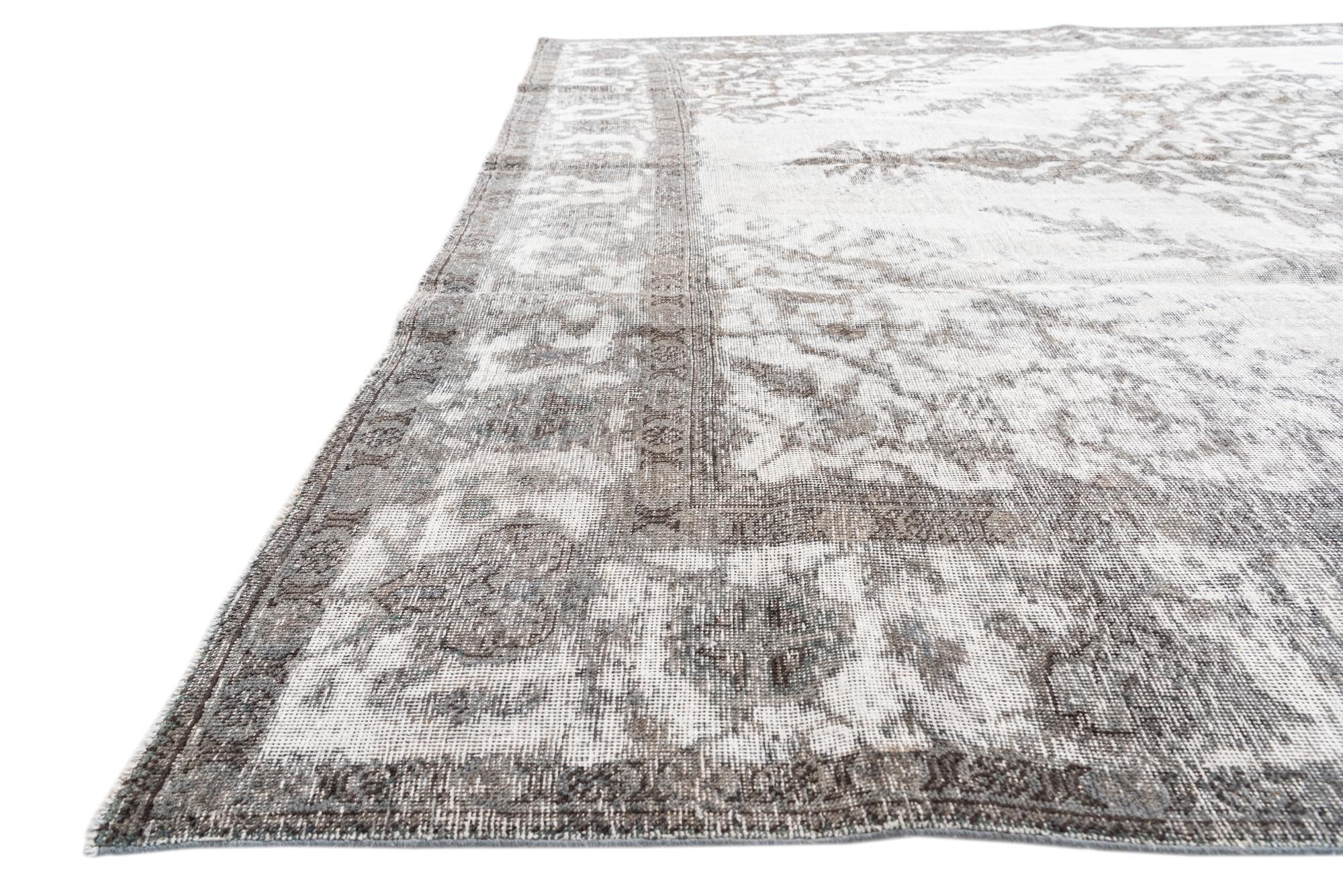 9' 7 x 12' 6 Hand Knotted Ultra Vintage Persian Wool Rug