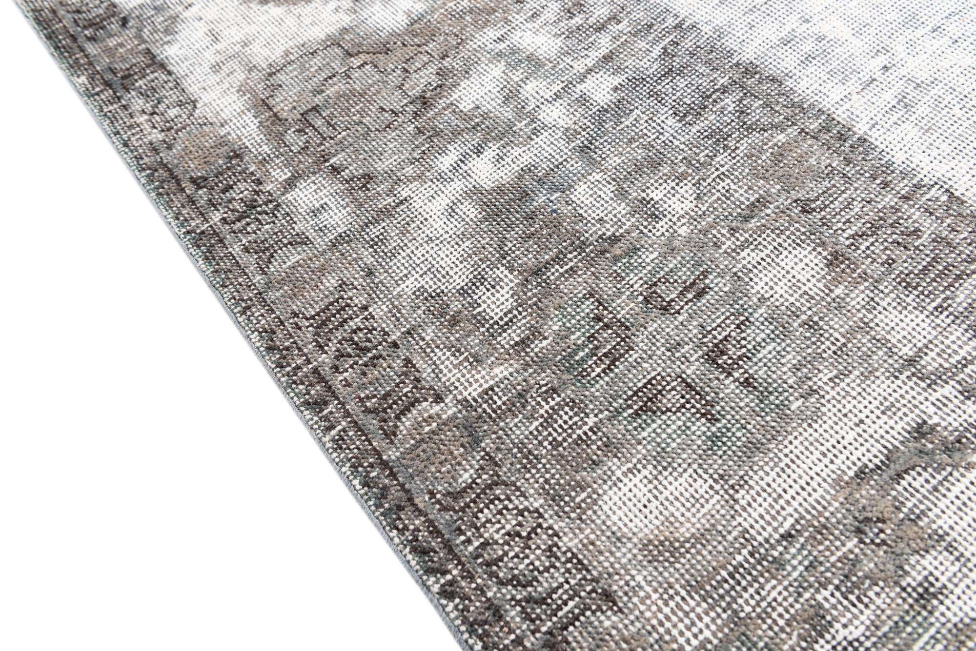 9' 7 x 12' 6 Hand Knotted Ultra Vintage Persian Wool Rug