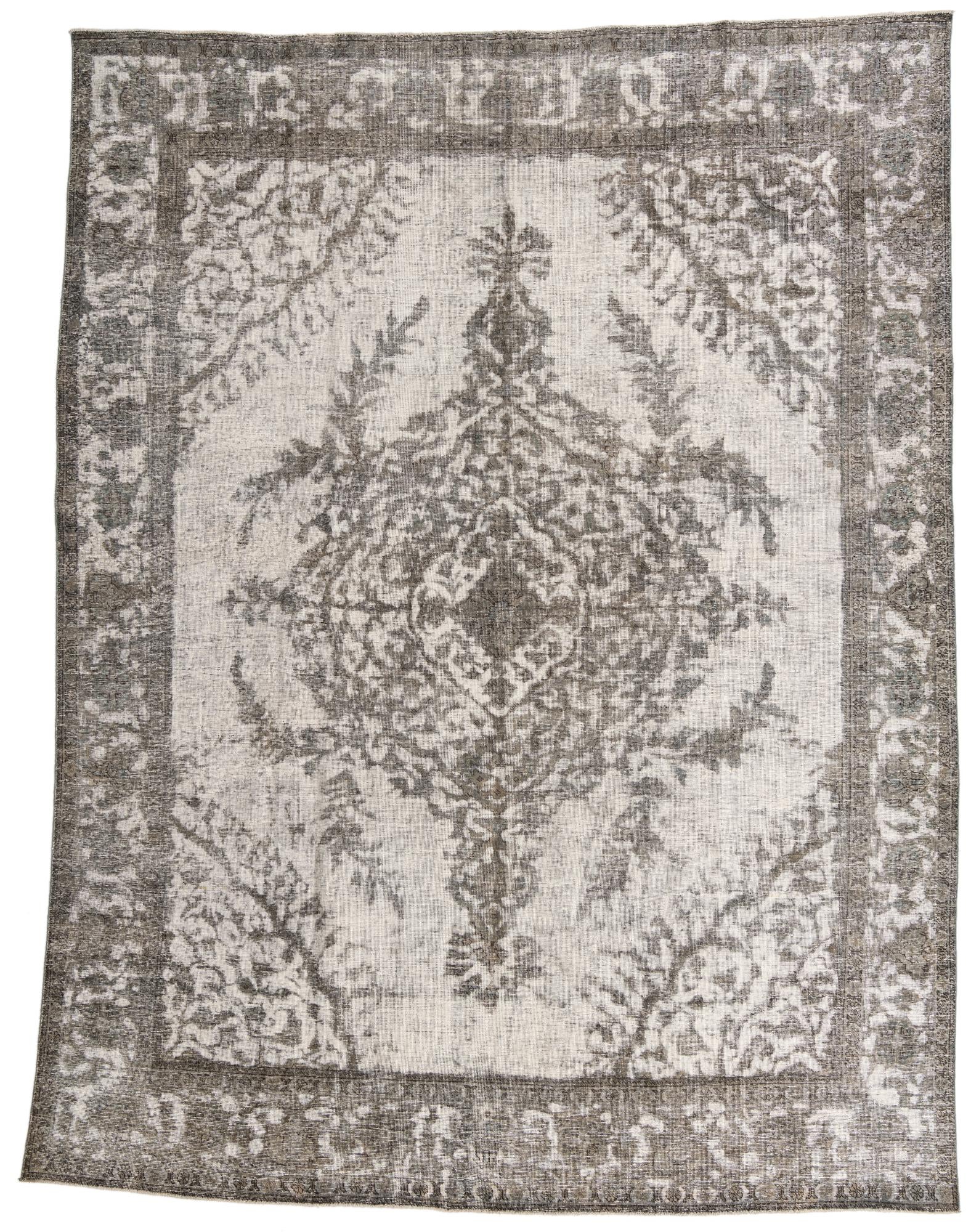 9' 7 x 12' 6 Hand Knotted Ultra Vintage Persian Wool Rug