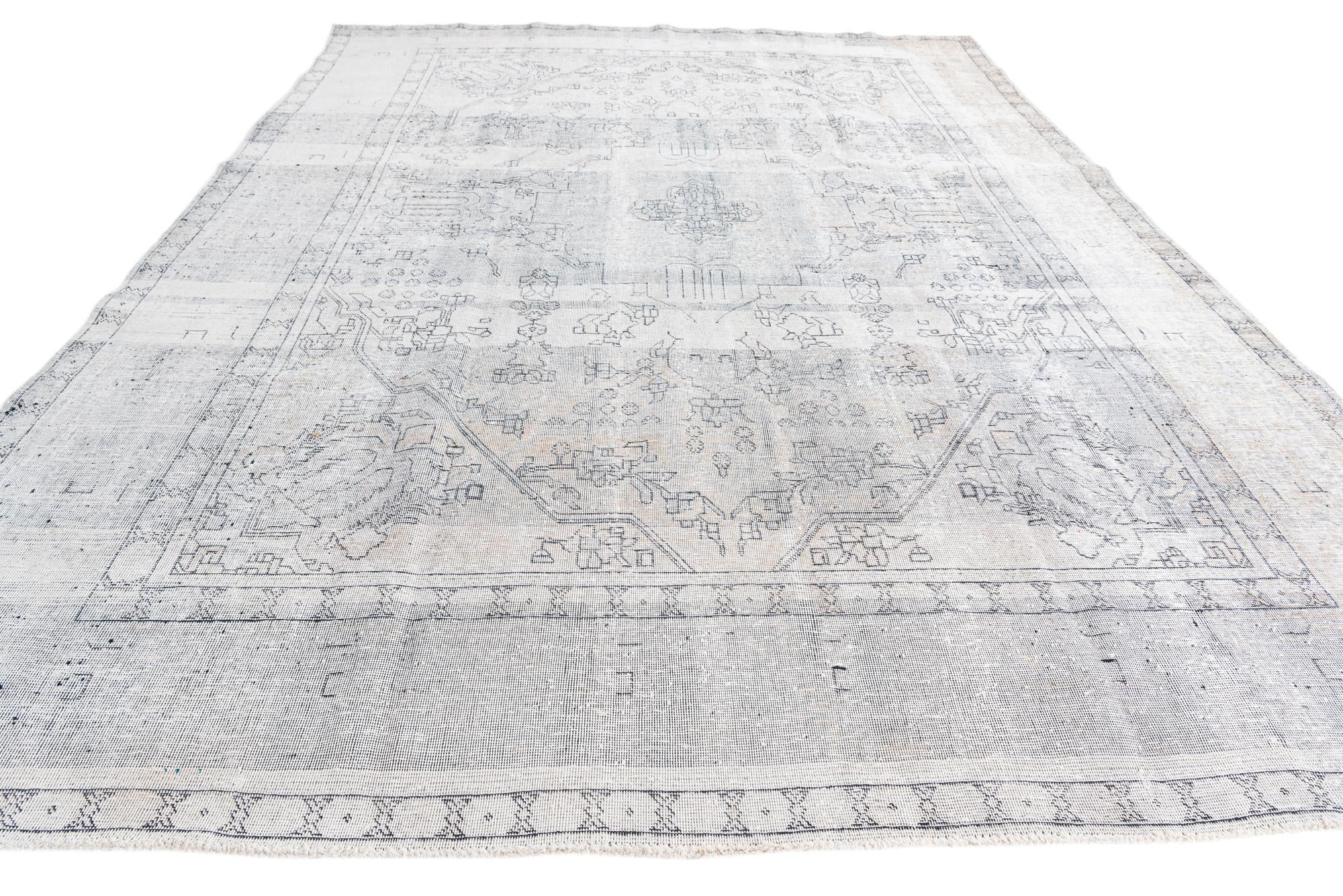 9' 6 x 12' 6 Hand Knotted Ultra Vintage Persian Wool Rug