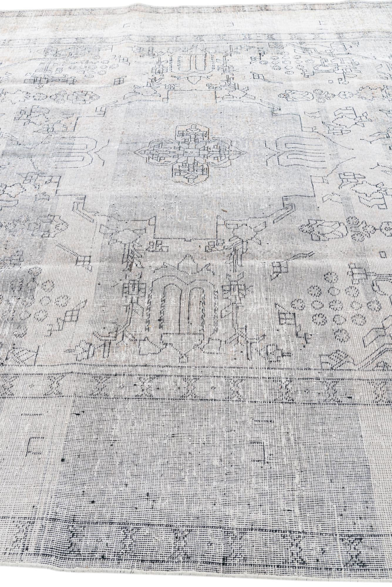9' 6 x 12' 6 Hand Knotted Ultra Vintage Persian Wool Rug