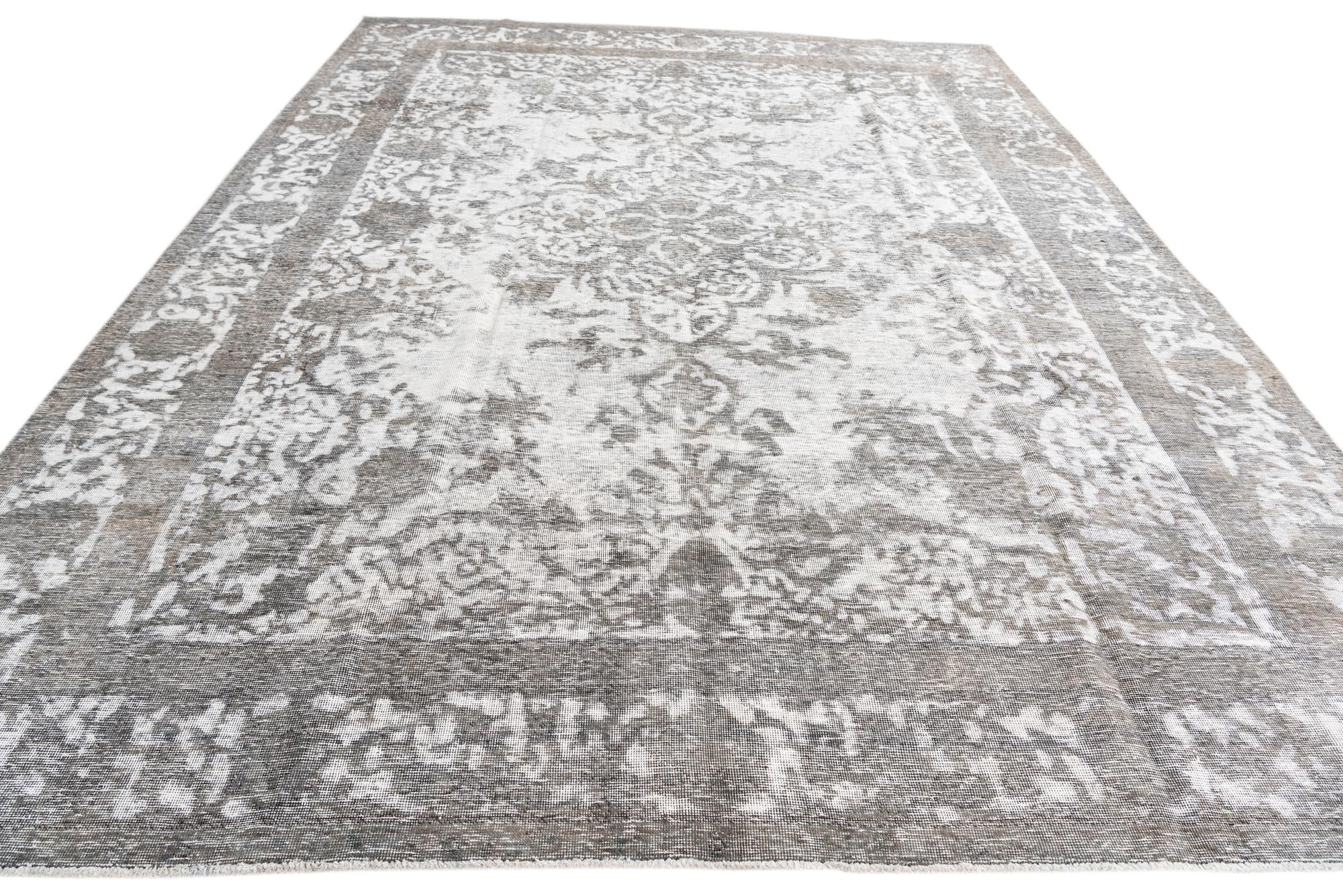 9' 1 x 12' 4 Hand Knotted Ultra Vintage Persian Wool Rug