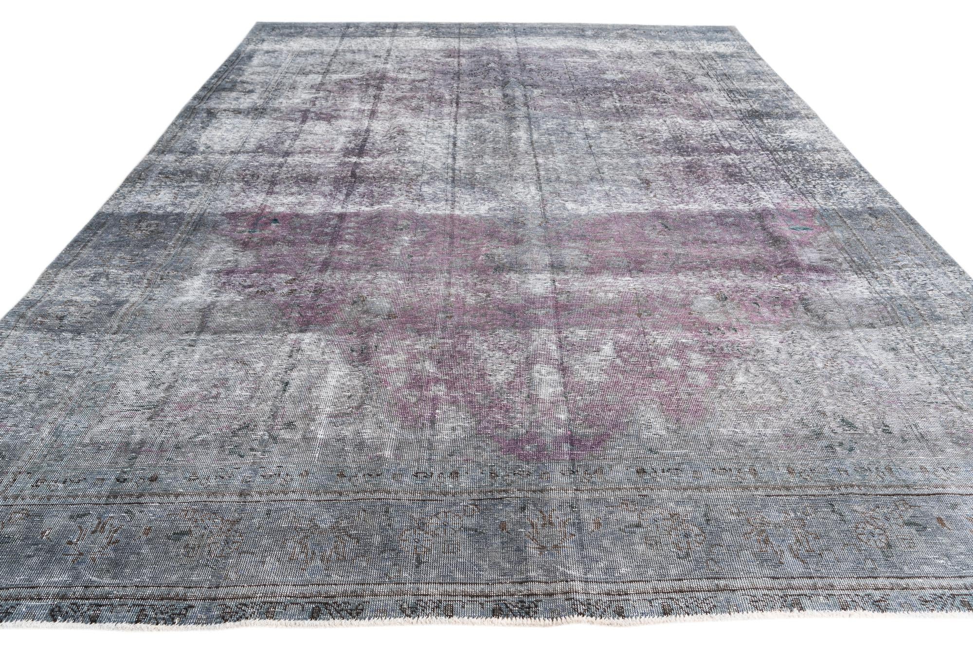 8' x 10' 8 Hand Knotted Ultra Vintage Persian Wool Rug